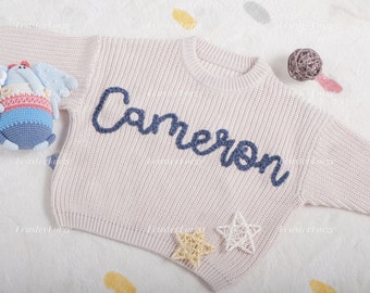 Adorable Mommy and Me Outfits: Knitted Sweaters for Toddler Girls and Boys, Perfect Baby Shower Gifts with Monogrammed Personalization