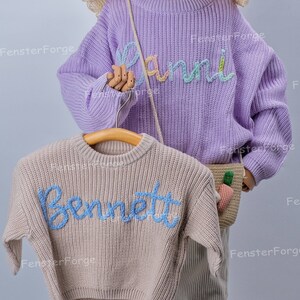 Personalized Handmade Knitted Baby Sweater A Cherished Keepsake or Baby Gift, Ideal for Toddlers and Kids, Perfect for Spring Bild 5
