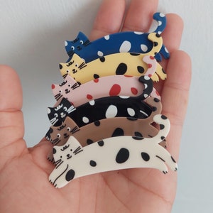 1 x acryl haarspeldjes voor katten | Haarspeldje | Kitty | Katje | Haarelastiekjes | Blauw | Roze | Crème | Zwart | Wit | Clip-ons | Kawaii