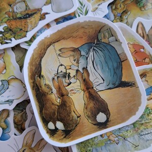 10-35 x Peter Rabbit Aufkleber | Größe: 3 cm - 5 cm | Niedlich | Beatrix Potter | Hase | Selten | Sammlerstück | Das Märchen von Peter Rabbit