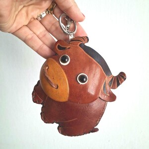 Erstaunliche Vintage Bull Geldbörse | Echtleder Geldbörse | braun |
