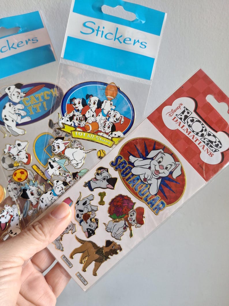 4 X Vintage 101 DALMATIANS Sticker Set | Dogs | Disney | Scrapbooking ...