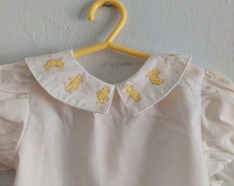 Vintage 'Winnie The Pooh' Baby Collared Shirt | 3-6 months | Walt Disney