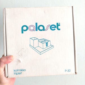 Vintage NOS MCM Palaset Finland Kolmikko Triplet Stationery Set | Lucite Desk Organizer | Pen and Paper Holder | Transparent Office Set