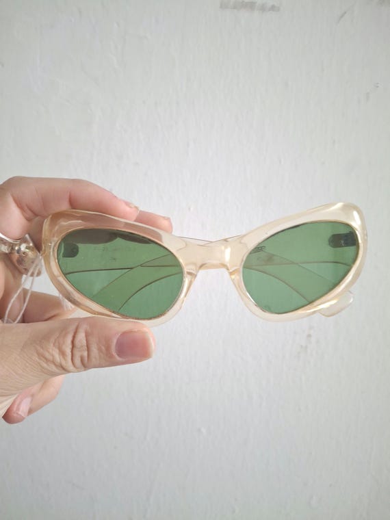 Vintage SAMCO Italy Acetate Space Age Sunglasses Eyewear