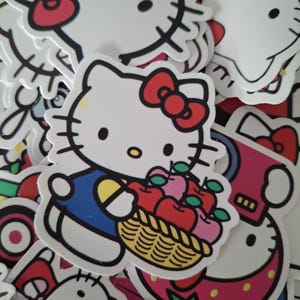 10-45 x Hello Kitty Stickers Kuromi  | Animation Decals | Manga | Cat | Cartoon | Sanrio | Kawaii | Kitten