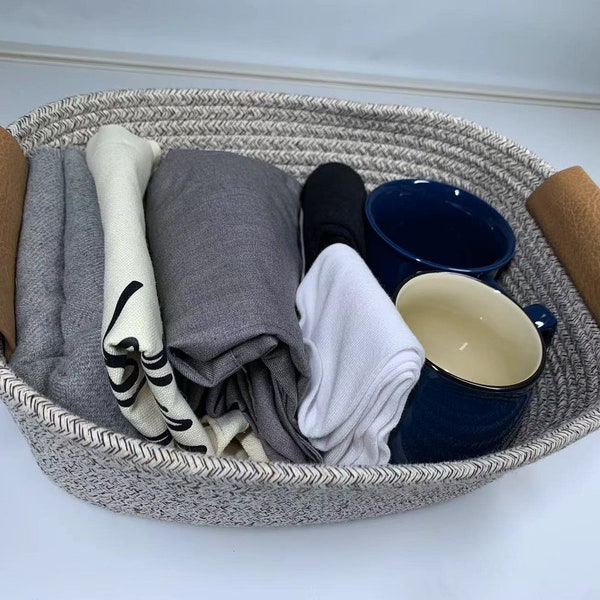 HandMade Cotton Rope Basket,Custom Pet Bed,Kids Room Organizer,Extra Large Basket,Small Storage Basket,Woven Cotton Rope,Cotton Rope Decor