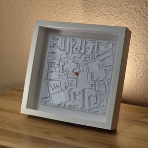 Personalisiertes Bild | Weihnachtsgeschenk | 3D Druck Stadt | Weihnachten | Geschenk Partner Mann Frau | Jahrestag, Valentinstag, Hochzeit
