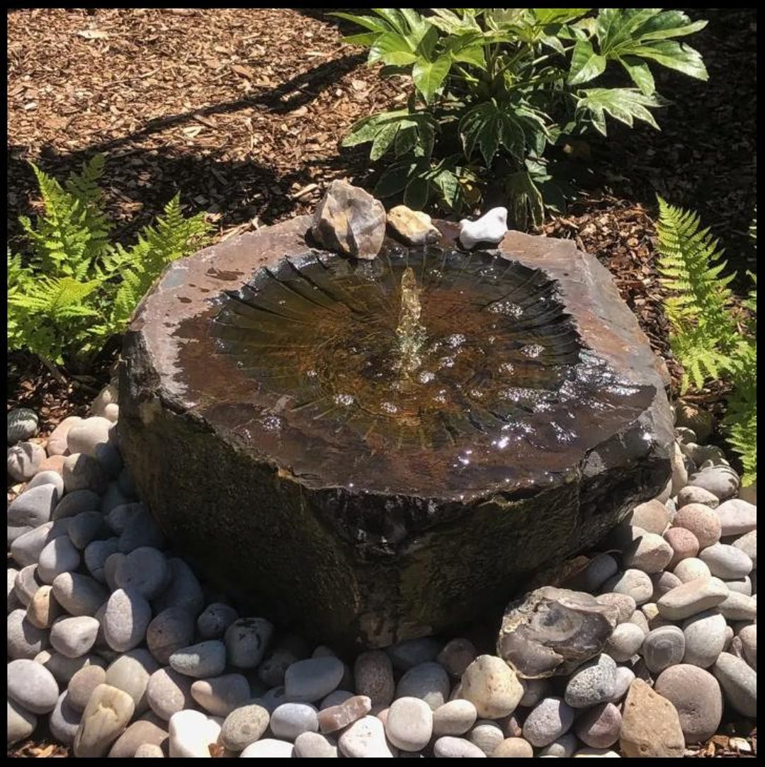 Water Rounded Basalt The Secret Oasis 'babbling Basalt Boulder' is a Naturally Shaped Stone ...