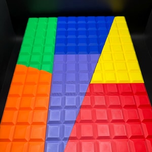 Puzzle Paradox 64+64=130 - Optical Illusion Puzzle for STEM Learning, High Quality 3D Printed Toy for All Ages Mixed Colors