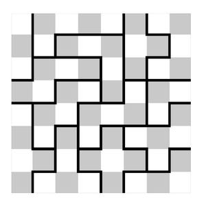 Peut inclure: Un motif en damier noir et blanc avec un design de labyrinthe noir. Le labyrinthe est compos&eacute; de lignes qui cr&eacute;ent un chemin &agrave; travers les carr&eacute;s.