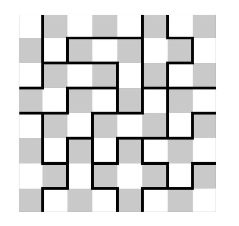 Peut inclure: Un motif en damier noir et blanc avec un design de labyrinthe noir. Le labyrinthe est compos&eacute; de lignes qui cr&eacute;ent un chemin &agrave; travers les carr&eacute;s.