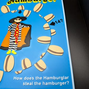 El rompecabezas de la hamburguesa desaparecida: rompecabezas vintage de ilusión óptica, impresión 3D de alta calidad, divertido y atractivo para todas las edades. imagen 9