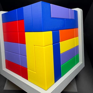 54 Piece L Shape Challenge Cube - High Quality 3D Printed Puzzle for All Ages, Fun & Difficult to Solve - Brain Teaser Game image 5
