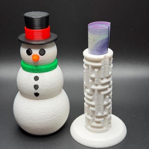 Snowman Puzzle Box - Unique Gift Idea With Hidden Compartment for Money & Surprises - Perfect for Holidays, Birthdays, and More! image 1