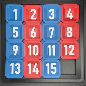 15 Number Sliding Puzzle - 3D High Quality Print for Endless Fun - Perfect Gift for Teachers, Students & Puzzle Lovers