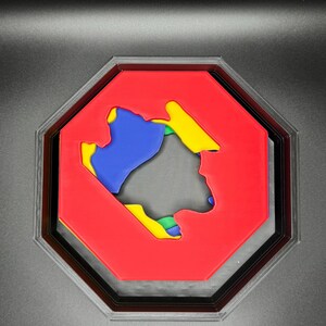 Konijnenpuzzel - Silhouettoscope, Question du Lapin, dubbelzijdige achthoeken, stapelbare leuke puzzel voor kinderen, perfect cadeau om te leren en spelen afbeelding 7