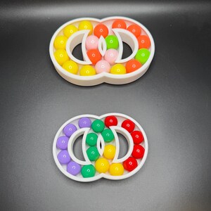 Hungarian Rings Puzzle Game – Devil’s Circles Marble Brain Teaser, Color Matching Logic Toy for Adults & Kids image 5