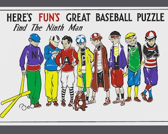 Vanishing Baseball Player Puzzle | Classic Optical Illusion | Find the Ninth Man Brain Teaser | Mathematical Paradox | STEM Puzzle
