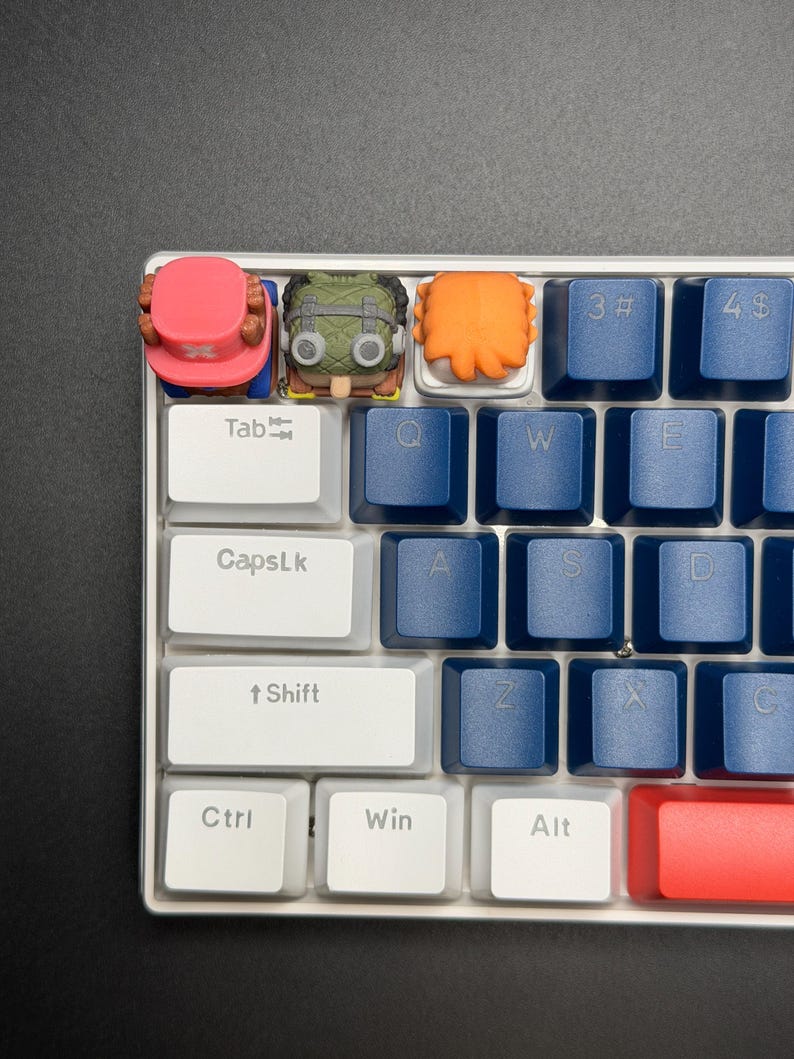 Handmade Inspired By Anime Keycaps - Usopp, Nami, Chopper for Cherry MX - Custom Artisan - Perfect Anime Fan Gift image 4