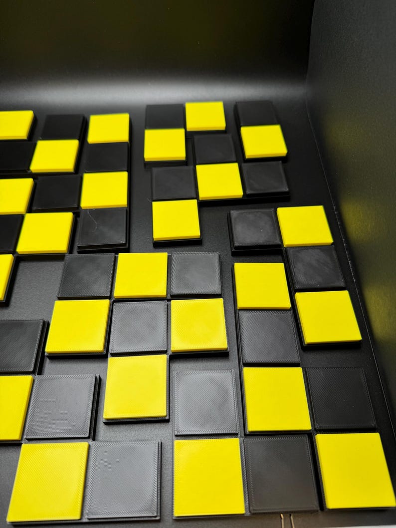 Antique Checkerboard Dissection Puzzle - 3D Printed Classic 1880s Style Brain Teaser Gift for Puzzle Lovers image 4