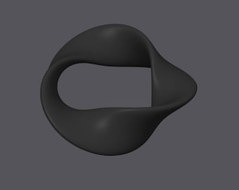 Mobius Collection Decor Ring - 3D Printed Stylish Accent for Bookshelves, Tables & Cabinets, Modern Home Decor