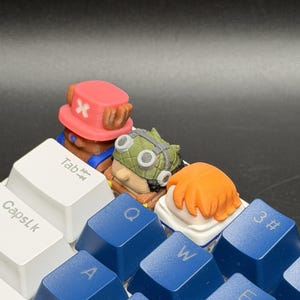 Handmade Inspired By Anime Keycaps - Usopp, Nami, Chopper for Cherry MX - Custom Artisan - Perfect Anime Fan Gift