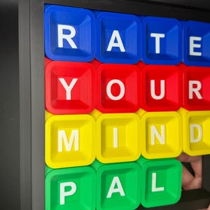 Rate Your Mind Pal Sliding Puzzle - 3D High Quality Print for Endless Fun - Perfect Gift for Teachers, Students & Puzzle Lovers image 2