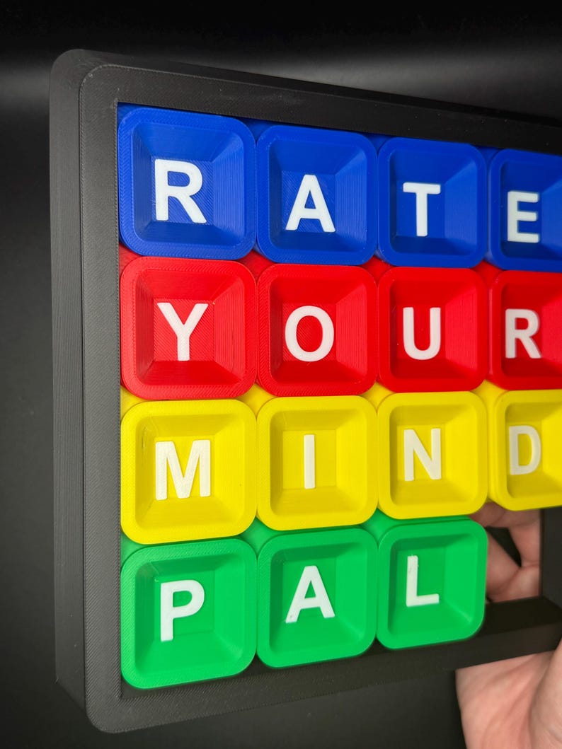 Rate Your Mind Pal Sliding Puzzle - 3D High Quality Print for Endless Fun - Perfect Gift for Teachers, Students & Puzzle Lovers image 2
