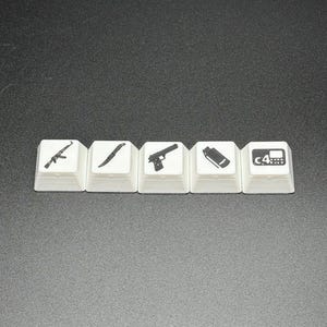 Handcrafted Counter Strike 2 or Global Offensive Keycap Set - Access Weapons Easily, Gamer Accessories, Custom Keycaps for Gaming Keyboard image 2