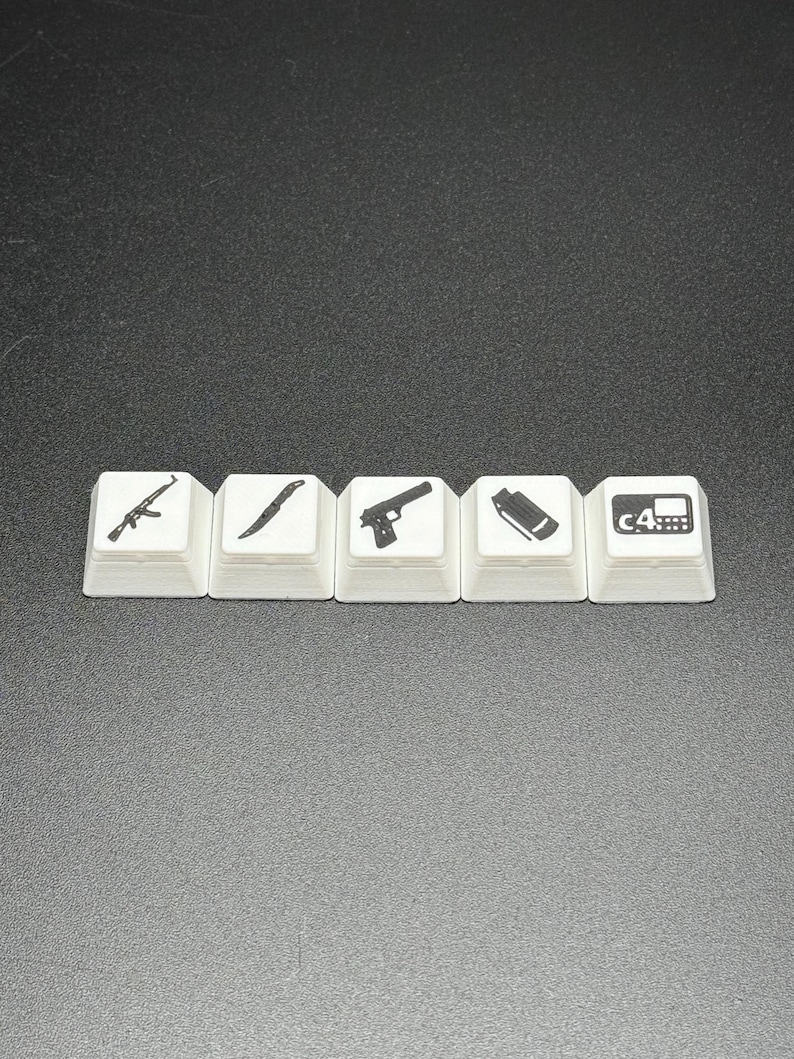 Handcrafted Counter Strike 2 or Global Offensive Keycap Set - Access Weapons Easily, Gamer Accessories, Custom Keycaps for Gaming Keyboard image 2