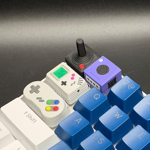 Handmade Videogame Console Keycaps for Cherry MX, Artisan Keycaps, Gameboy, SNES, Atari Controller Gifts for Him & Her 3D Printed