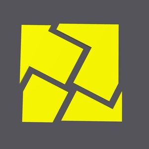 Grekiskt korspussel - 3D-utskrivna dissektioner, högkvalitativ present till pusselälskare, unik hjärngymnastik, heminredning, rolig utmaning Yellow