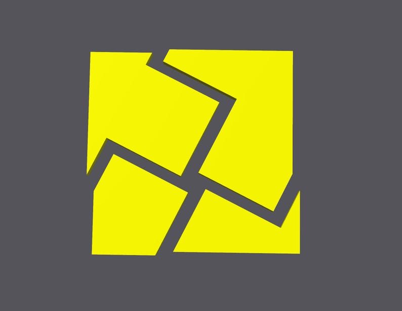 Grekiskt korspussel - 3D-utskrivna dissektioner, högkvalitativ present till pusselälskare, unik hjärngymnastik, heminredning, rolig utmaning Yellow