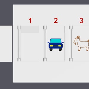 Monty Hall-probleempuzzel | Interactieve kansberekening demonstratie | Leermiddel voor statistiek | STEM-puzzel voor in de wiskundeles