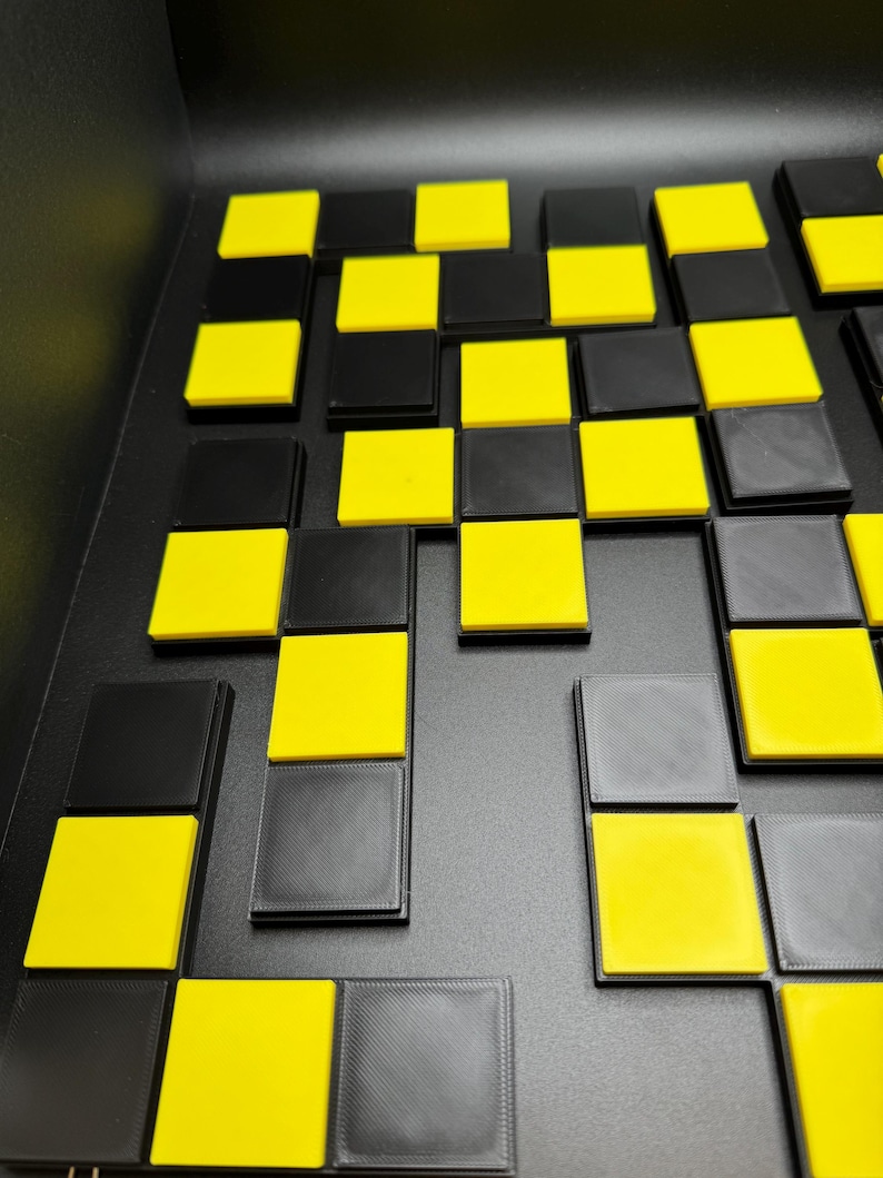 Antique Checkerboard Dissection Puzzle - 3D Printed Classic 1880s Style Brain Teaser Gift for Puzzle Lovers image 3