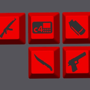 Handcrafted Counter Strike 2 or Global Offensive Keycap Set - Access Weapons Easily, Gamer Accessories, Custom Keycaps for Gaming Keyboard image 5
