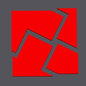 Grekiskt korspussel - 3D-utskrivna dissektioner, högkvalitativ present till pusselälskare, unik hjärngymnastik, heminredning, rolig utmaning Red