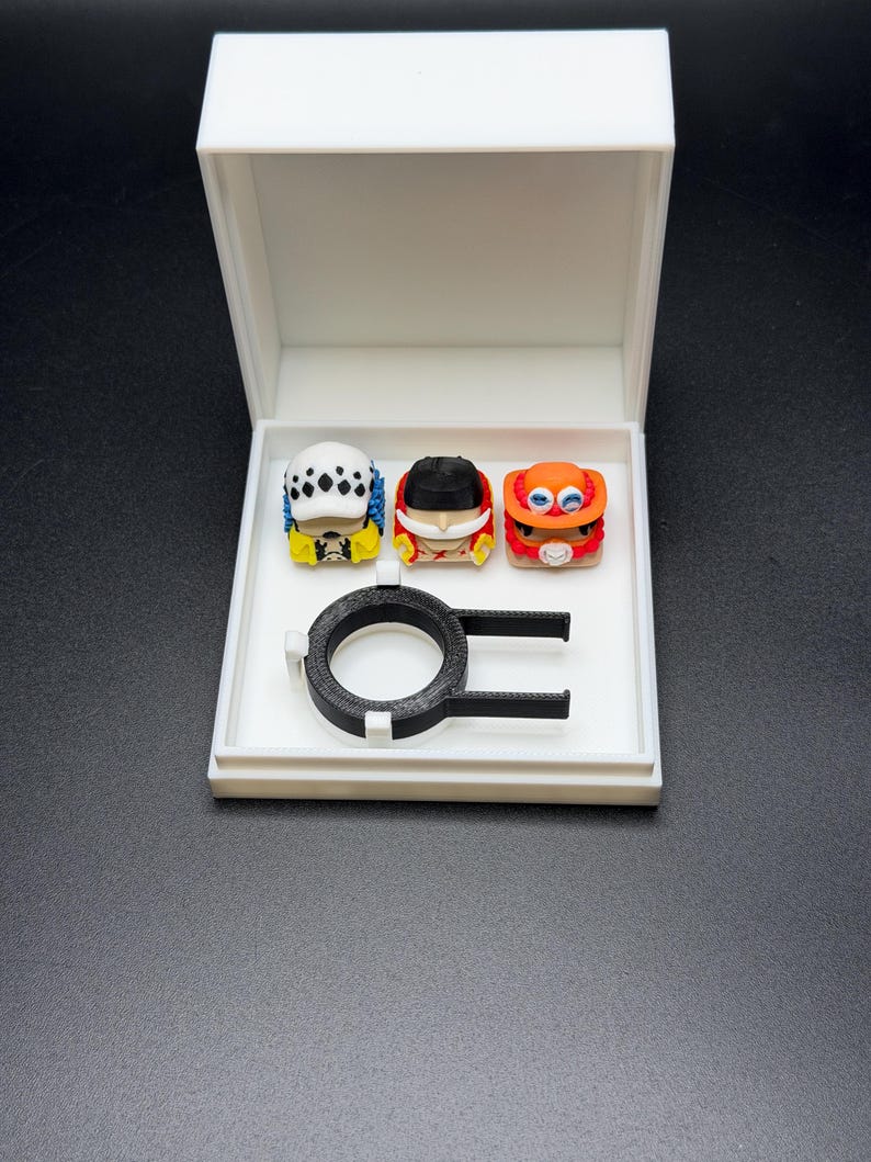 Handmade Anime Keycaps - Edward Newgate, Trafalgar Law, Portgas D. Ace for Cherry MX - Custom Artisan - Perfect Anime Fan Gift 3 Key Caps