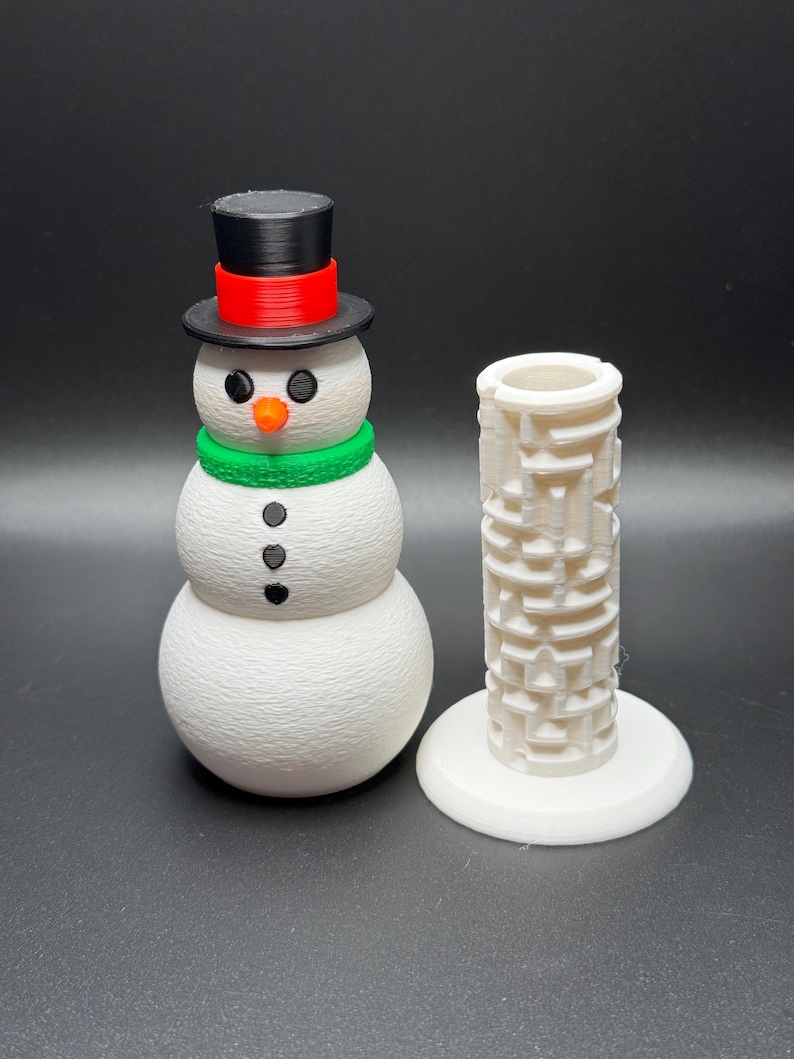 Snowman Puzzle Box - Unique Gift Idea With Hidden Compartment for Money & Surprises - Perfect for Holidays, Birthdays, and More! image 2