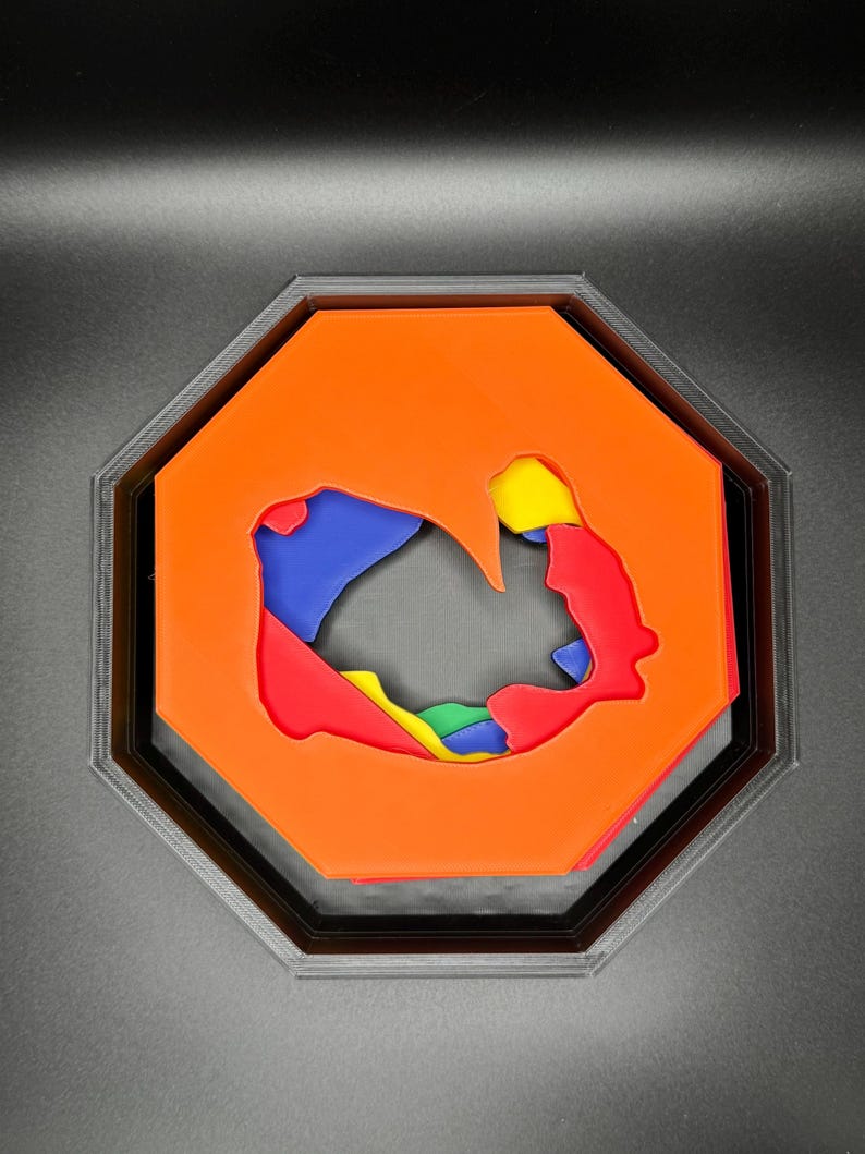 Konijnenpuzzel - Silhouettoscope, Question du Lapin, dubbelzijdige achthoeken, stapelbare leuke puzzel voor kinderen, perfect cadeau om te leren en spelen afbeelding 6