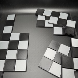 Draught Board Checkerboard Puzzle - Modern Recreation of a Classic - Brain Teaser for All Ages - Fun & Challenging Mind Game image 1