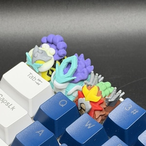 Handmade Inspired By Anime Keycaps for Cherry MX - Custom Artisan - Perfect Anime Fan Gift image 1