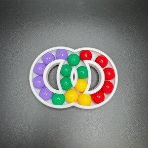 Hungarian Rings Puzzle Game – Devil’s Circles Marble Brain Teaser, Color Matching Logic Toy for Adults & Kids image 1