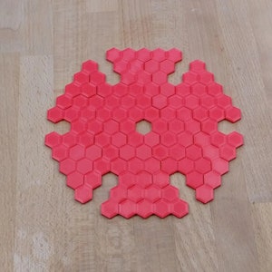Pentahex-puzzel - dubbelzijdige 22-delige hersenkraker in doos met deksel - uniek cadeau voor puzzelliefhebbers afbeelding 6