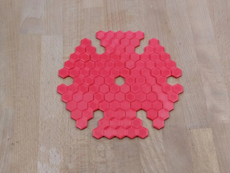 Pentahex-puzzel - dubbelzijdige 22-delige hersenkraker in doos met deksel - uniek cadeau voor puzzelliefhebbers afbeelding 6
