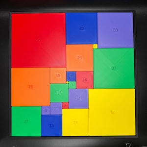 Perfect Square Puzzle for Adults & Kids - Challenging Math Puzzle Brain Teaser - Educational Game for Teachers, Students Puzzle Lovers