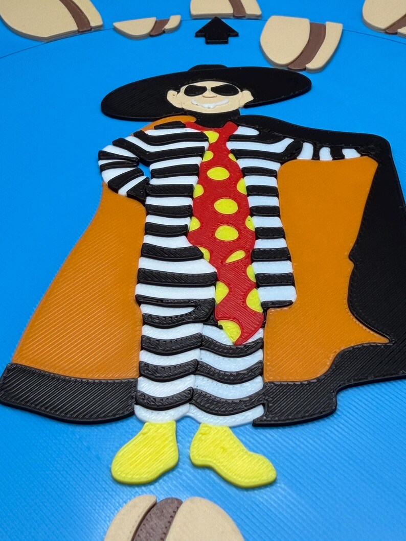 El rompecabezas de la hamburguesa desaparecida: rompecabezas vintage de ilusión óptica, impresión 3D de alta calidad, divertido y atractivo para todas las edades. imagen 5