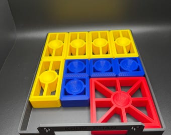 Khun Phan-spel: grote 3D-geprinte puzzel, interactief schuifstukuitdaging, wegwijs in het rode vierkantje, geestdodend plezier