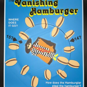 El rompecabezas de la hamburguesa desaparecida: rompecabezas vintage de ilusión óptica, impresión 3D de alta calidad, divertido y atractivo para todas las edades. imagen 2